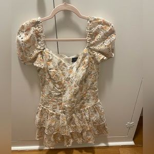 Floral mini dress by Bardot